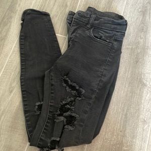 American Eagle Ripped Black Skinny Jeans